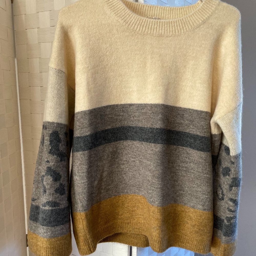 Mystree Earthtone Sweater with Bell Sleeves